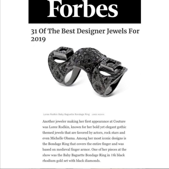 One-of-a-Kind LOREE RODKIN Ruby Bondage Ring 18K Black Rhodium Gold - Picture 14 of 16